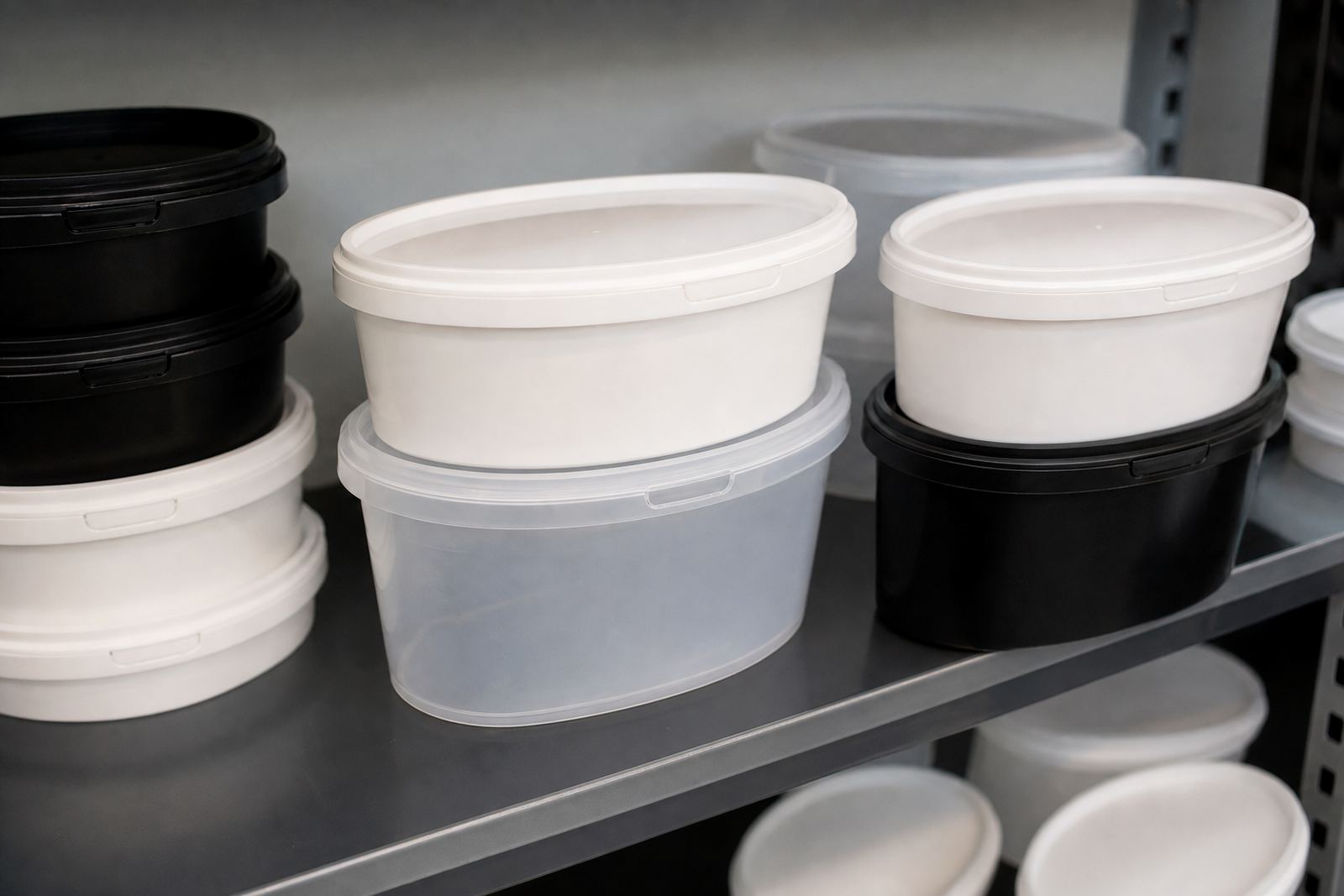 Oval Tubs on Shelf